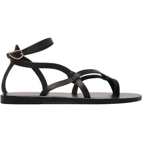 Flat Sandals, female, , Size: 6 US Leather Toe Strap Sandals - Ancient Greek Sandals - Modalova