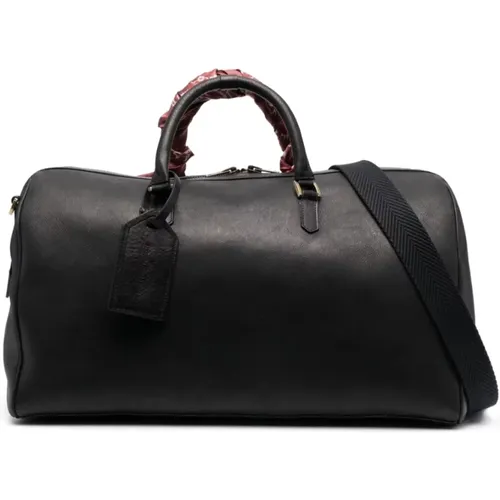 Leather Weekend Bag , male, Sizes: ONE SIZE - Golden Goose - Modalova