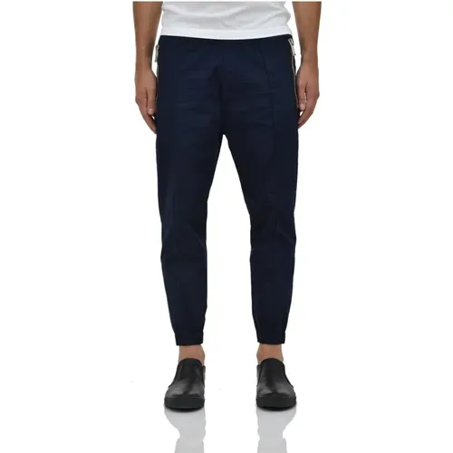 Chinos, male, , Size: XL Cotton Drawstring Men`s Pants - Dsquared2 - Modalova