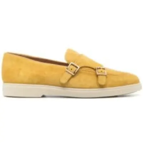 Monk Shoes with Rubber Sole , female, Sizes: 4 UK - Santoni - Modalova