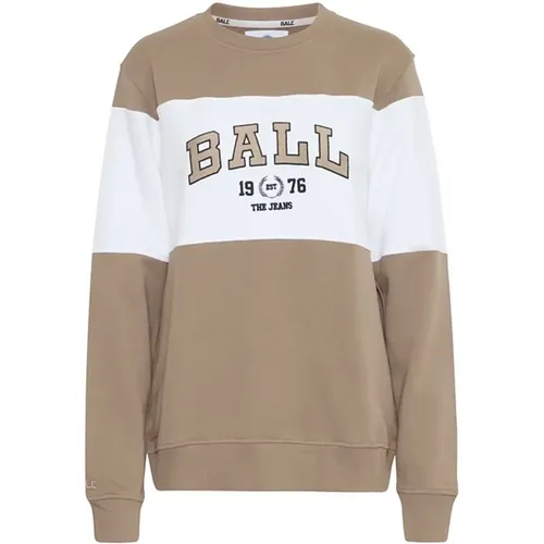 J. Montana Sweatshirt in Mokka , Damen, Größe: 2XL - Ball - Modalova