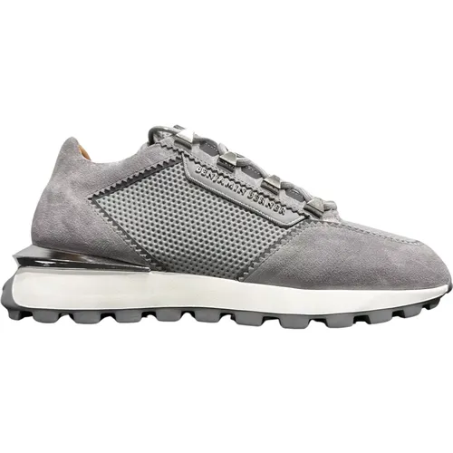 Grey Sneakers Regular Fit , male, Sizes: 7 UK, 6 UK, 10 UK - Benjamin Berner - Modalova