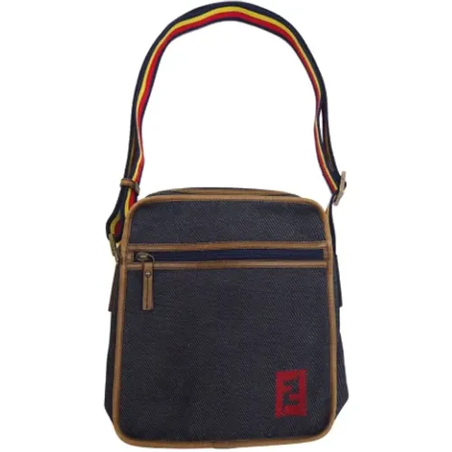 Pre-owned Navy Canvas Fendi shoulder bag , female, Sizes: ONE SIZE - Fendi Vintage - Modalova