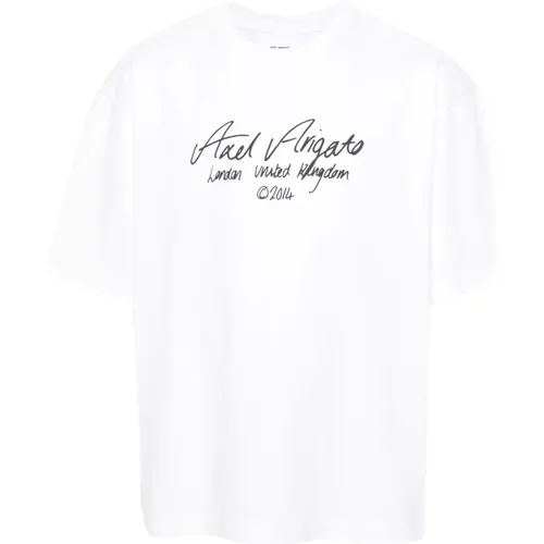 Weißes Logo-Print Baumwoll-T-Shirt , Herren, Größe: M - Axel Arigato - Modalova