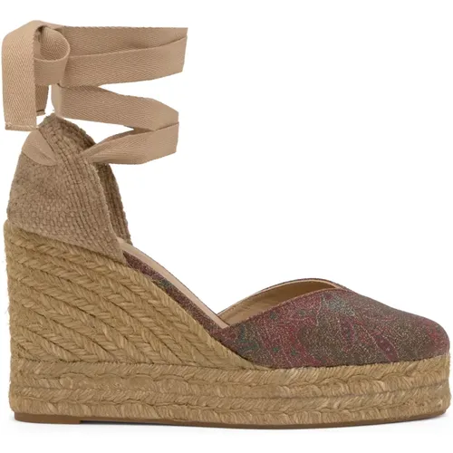 Wedges, female, , Size: 11 US Alpargata With 11 CM Wedge Heel - Castañer - Modalova