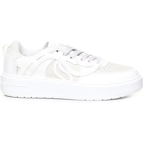 Weiße Low-Top Sneaker mit Logo-Print , Damen, Größe: 36 EU - Stella Mccartney - Modalova