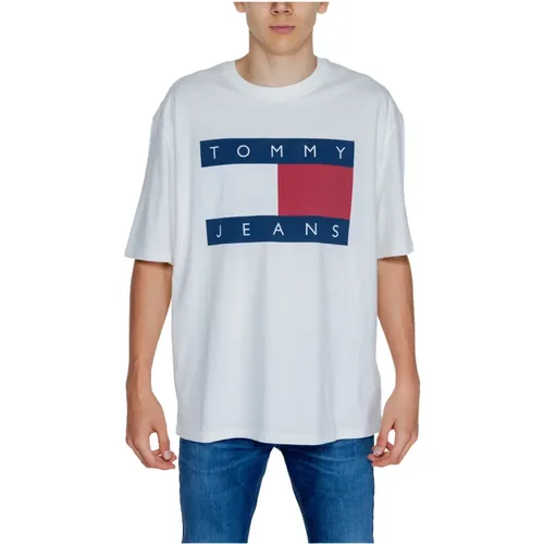 Big Flag Tee Herbst/Winter Kollektion , Herren, Größe: M - Tommy Jeans - Modalova