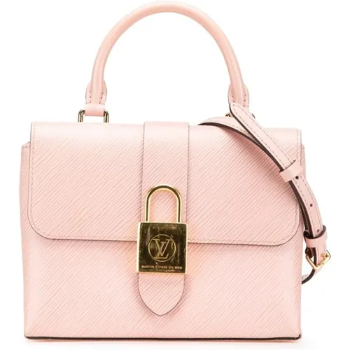 Pre-owned Handbags, female, , Size: ONE SIZE Pre-owned Structured Leather Top Handle Bag with Adjustable Shoulder Strap - Louis Vuitton Vintage - Modalova