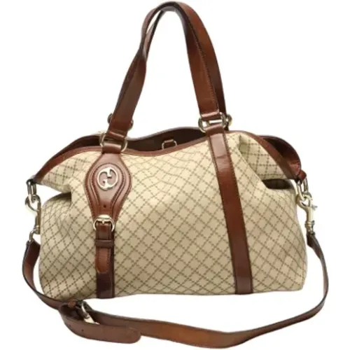 Pre-owned Handbags, female, , Size: ONE SIZE Pre-owned Canvas gucci-bags - Gucci Vintage - Modalova