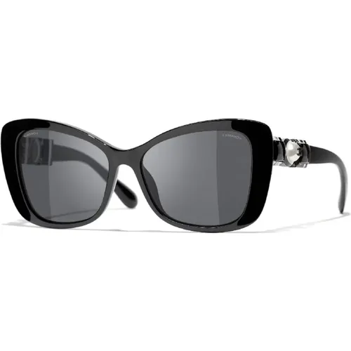 Butterfly Sunglasses in Acetate , female, Sizes: 55 MM - Chanel - Modalova