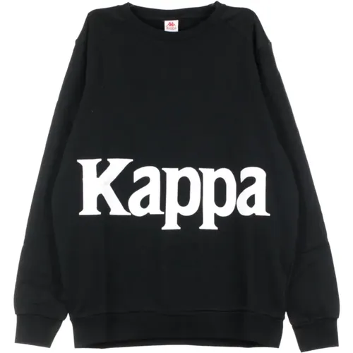 Herren Rundhals-Sweatshirt Schwarz/Weiß , Herren, Größe: M - Kappa - Modalova