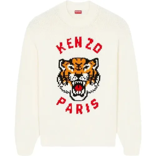 Lucky Tiger Graphic Sweater , male, Sizes: S, L, M - Kenzo - Modalova