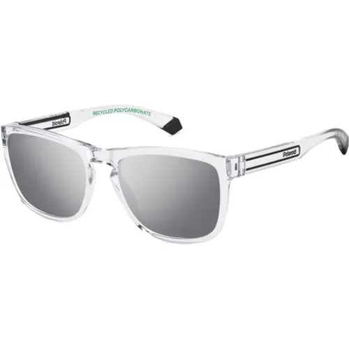 Crystal Grey Mirrored Sunglasses , unisex, Sizes: 57 MM - Polaroid - Modalova