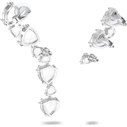 Millenia Ear Cuff Earrings Set White , female, Sizes: ONE SIZE - Swarovski - Modalova