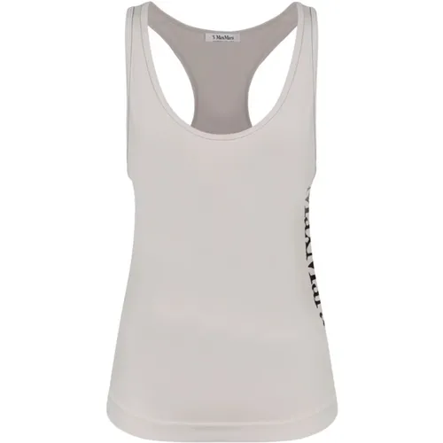 Logo Print Sleeveless Top , female, Sizes: S, M - Max Mara - Modalova