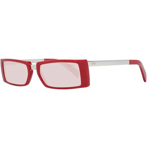 Rote Damen Sonnenbrille Rechteckiger Stil - EMILIO PUCCI - Modalova