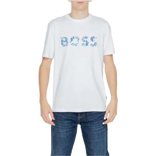 Ocean T-Shirt Frühling/Sommer Kollektion 100% Baumwolle , Herren, Größe: 2XL - Hugo Boss - Modalova