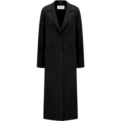 Single-Breasted Coats, female, , Size: M Wool Coat Single-Breasted V-Neck - Harris Wharf London - Modalova