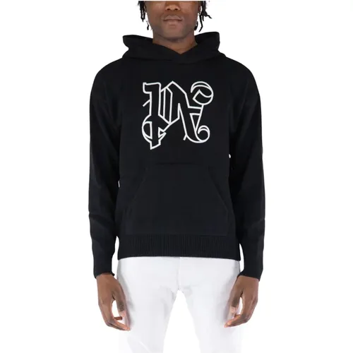 Monogramm Strick Hoody , Herren, Größe: M - Palm Angels - Modalova