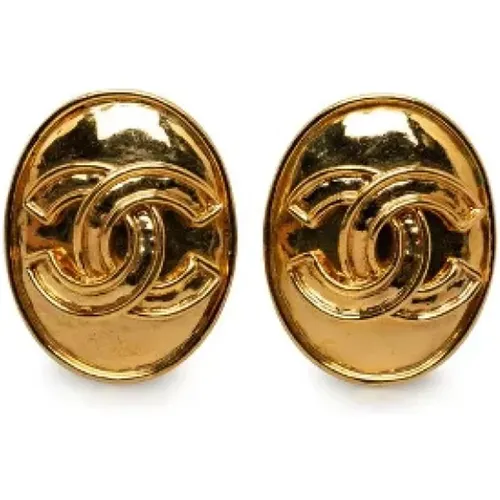 Pre-owned Jewellery, female, , Size: ONE SIZE Pre-owned Metal earrings - Chanel Vintage - Modalova