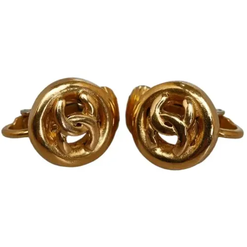 Pre-owned Jewellery, female, , Size: ONE SIZE Pre-owned Metal earrings - Chanel Vintage - Modalova