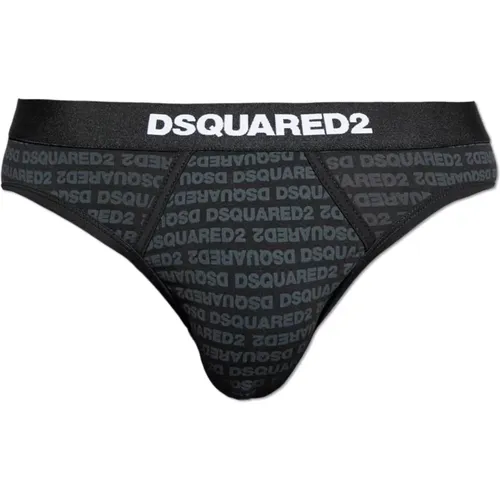 Bottoms, male, , Size: M Monogram Briefs - Dsquared2 - Modalova