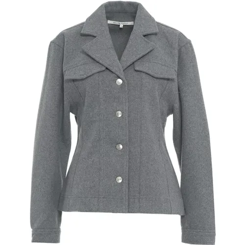 Schicker Grauer Blazer Aw24 , Damen, Größe: M - Second Female - Modalova