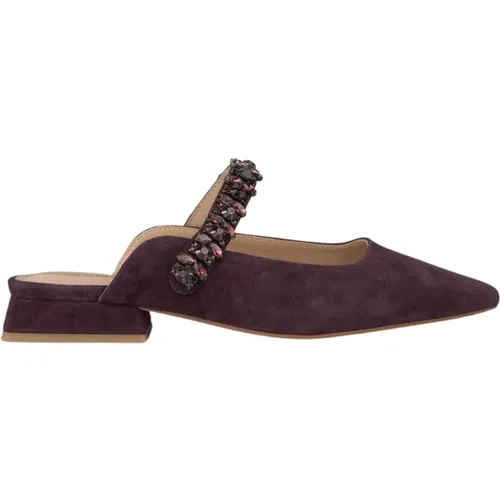 Flat Mule with Embellished Toe , female, Sizes: 6 UK, 5 UK, 4 UK - Alma en Pena - Modalova