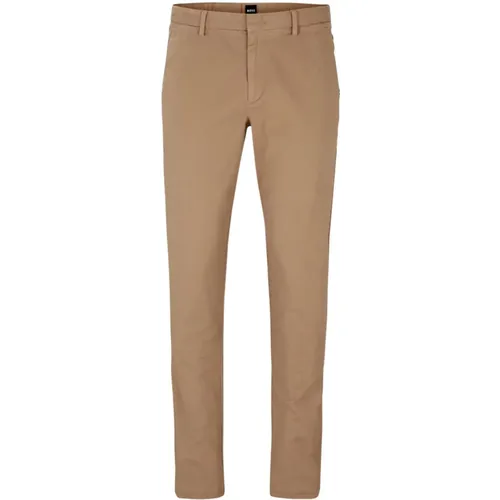 Chinos, male, , Size: XL Slim Fit Gabardine Cotton Chinos - Hugo Boss - Modalova