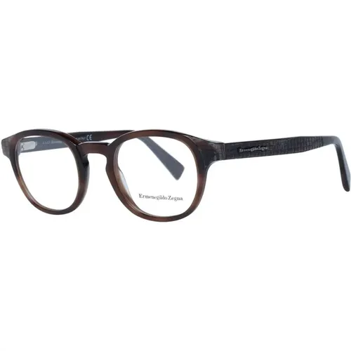 Glasses, male, , Size: ONE SIZE Round Plastic Optical Frames - Ermenegildo Zegna - Modalova