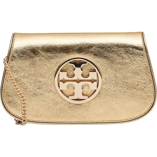 Gold Clutch Bag for Women , female, Sizes: ONE SIZE - TORY BURCH - Modalova