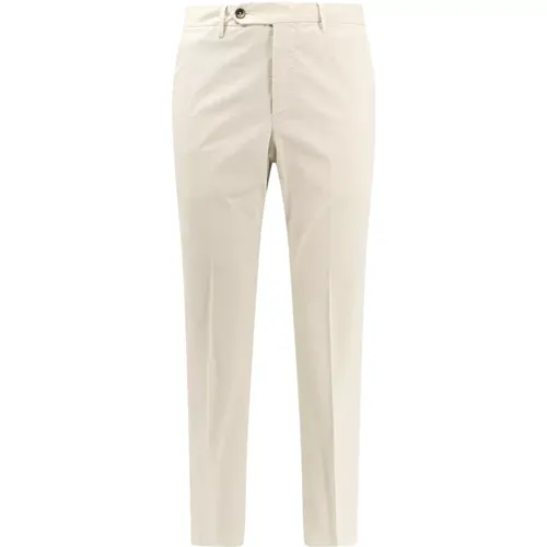 White Trousers with Zip and Button Closure , male, Sizes: 2XL, XL, L - PT Torino - Modalova