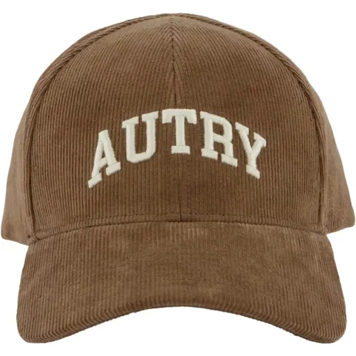 Velvet Baseball Cap with Logo Stitched , male, Sizes: ONE SIZE - Autry - Modalova