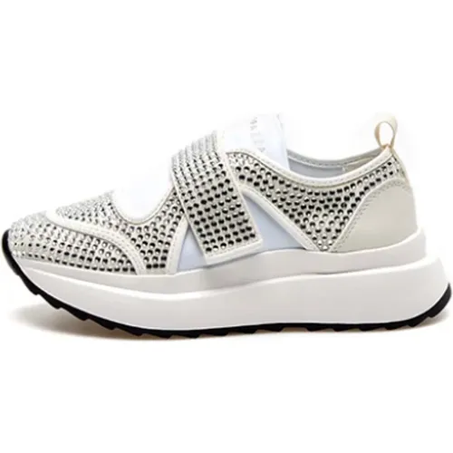 Diamant Sneakers - Weißer Korallenstil , Damen, Größe: 40 EU - Apepazza - Modalova