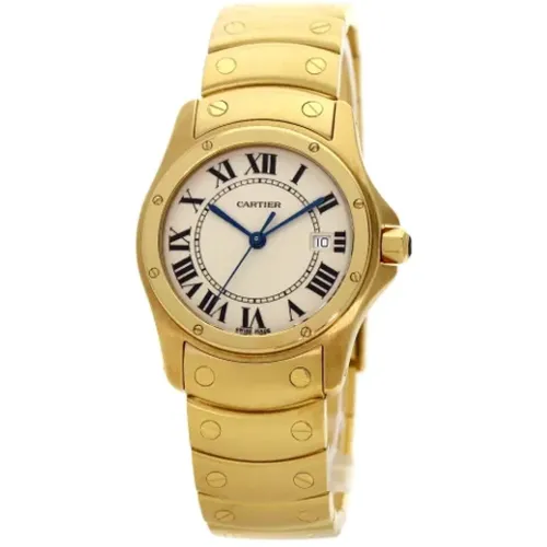 Pre-owned Watches, male, , Size: ONE SIZE Pre-owned Gold watches - Cartier Vintage - Modalova