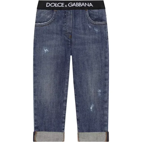 Kinder Elastische Logo Jeans Hose - Dolce & Gabbana - Modalova