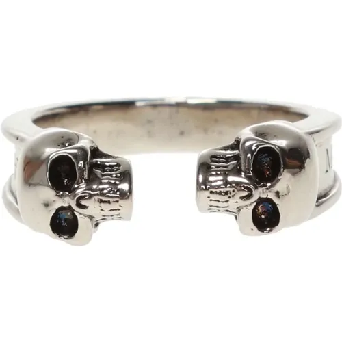 Rings, male, , Size: 56 MM Skulls motif ring - alexander mcqueen - Modalova