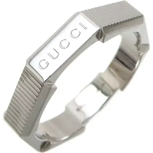 Pre-owned White Gold rings , male, Sizes: ONE SIZE - Gucci Vintage - Modalova