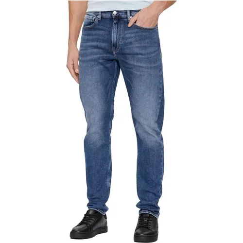 Hellblaue Baumwollmischung Jeans , Herren, Größe: W36 L32 - Calvin Klein Jeans - Modalova