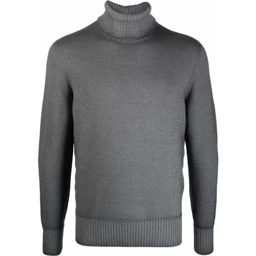 Grauer Pullover Dolcevita Tubico Stil , Herren, Größe: 2XL - Drumohr - Modalova