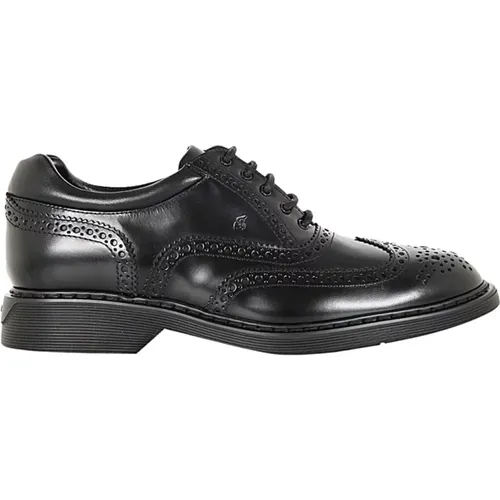 Business Schuhe Upgrade - Klisches Schwarz Schnürung , Herren, Größe: 39 EU - Hogan - Modalova