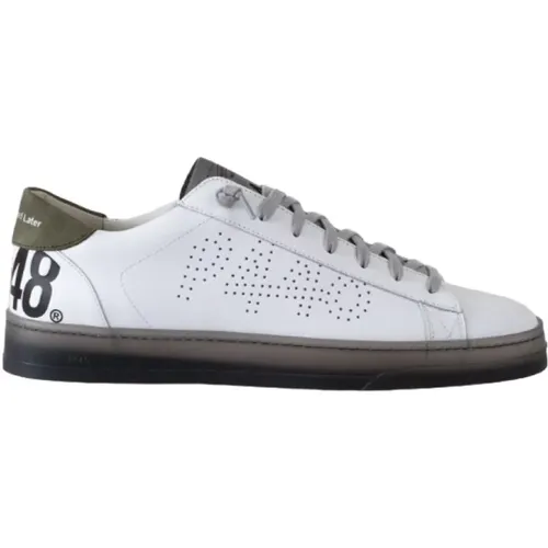 Grüne Low-Top-Sneakers , Herren, Größe: 40 EU - P448 - Modalova