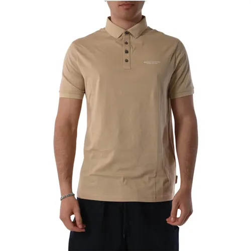 Cotton Polo with Buttoned Collar , male, Sizes: 2XL, S, XL, L - Armani Exchange - Modalova