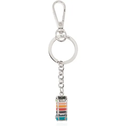 Keyrings, male, , Size: ONE SIZE Keyring with charm - Paul Smith - Modalova