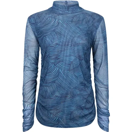 Trendiges Blaues Mascha Top , Damen, Größe: 2XS - Jane Lushka - Modalova