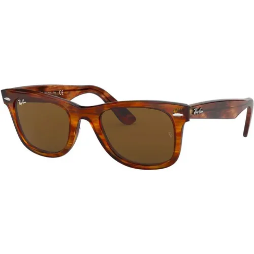 Klassische Wayfarer Sonnenbrille in Havanna-Streifen - Ray-Ban - Modalova