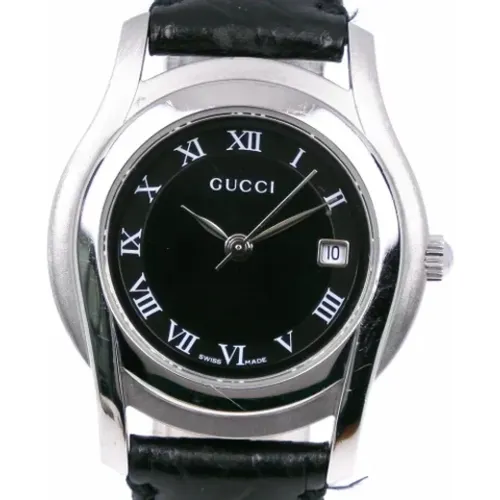 Pre-owned Watches, female, , Size: ONE SIZE Pre-owned Leather watches - Gucci Vintage - Modalova