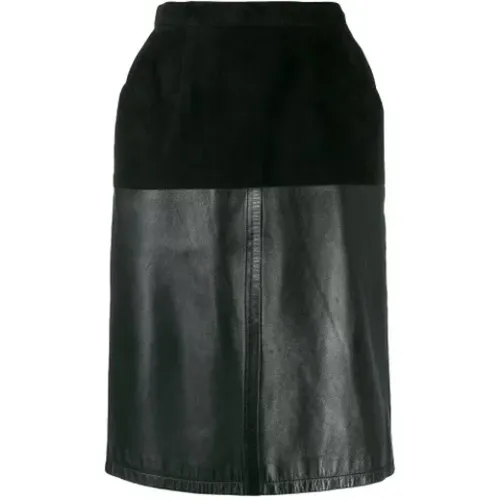 Pre-owned Leather bottoms , female, Sizes: L - Yves Saint Laurent Vintage - Modalova