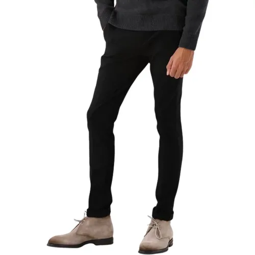 Schwarze Gaubert Hose Eleganter Sauberer Look , Herren, Größe: W30 - Dondup - Modalova