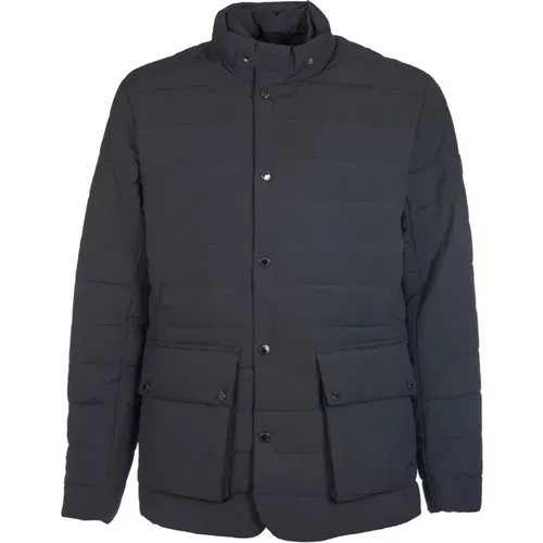 Schwarzer Fleetham Puffer Mantel , Herren, Größe: L - Barbour - Modalova